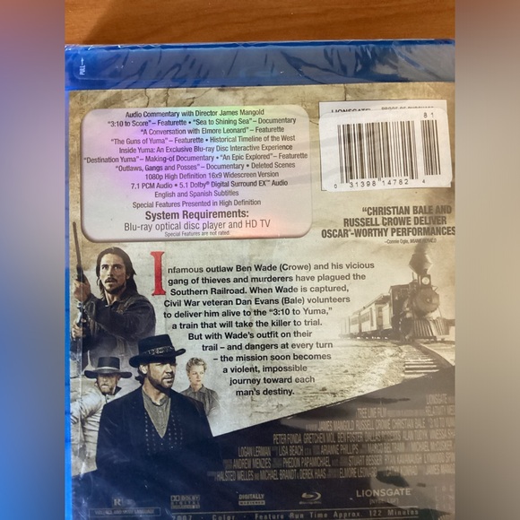 3:10 to Yuma New Blu-Ray Movie Western - Picture 3 of 3